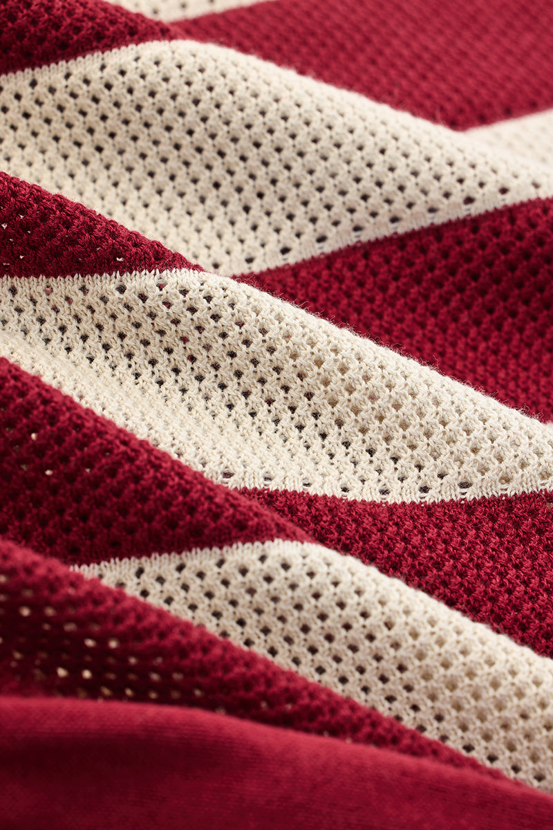 Polo zippé en maille coupe droite
