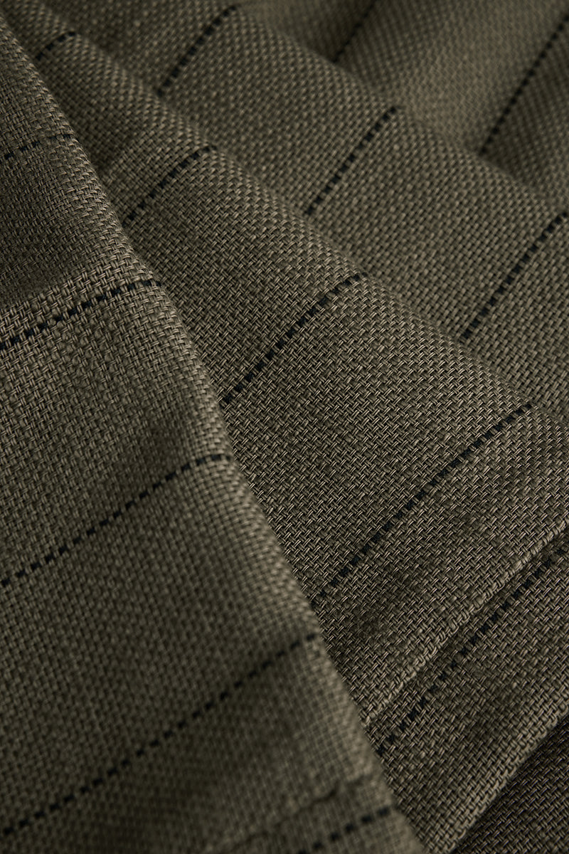 Straight Fit Stripes Trousers