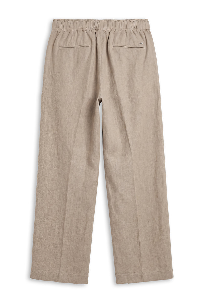 100% Linen Straight Fit Luxe Trousers