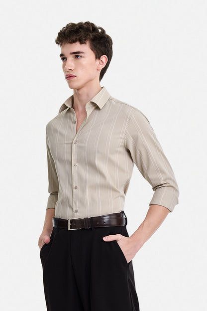 Slim Fit Stretch Stripes Luxe Shirt