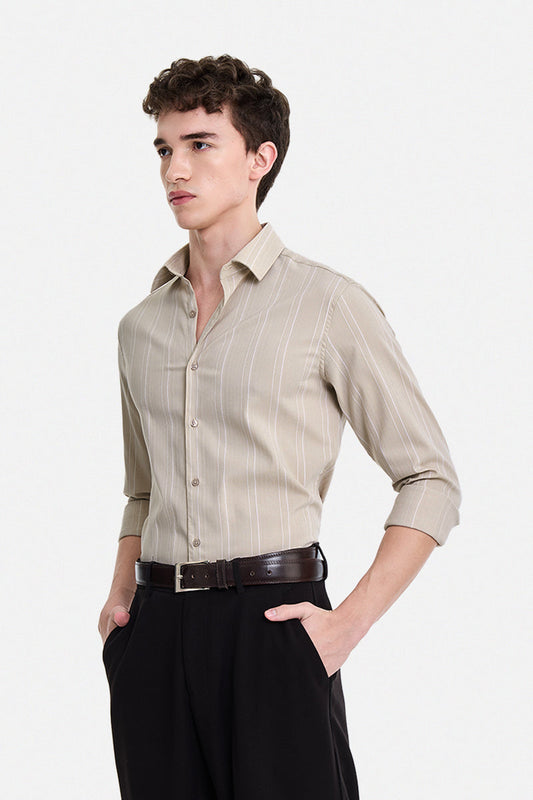 Slim Fit Stretch Stripes Luxe Shirt