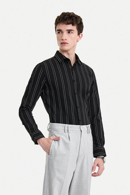 Slim Fit Stretch Stripes Luxe Shirt
