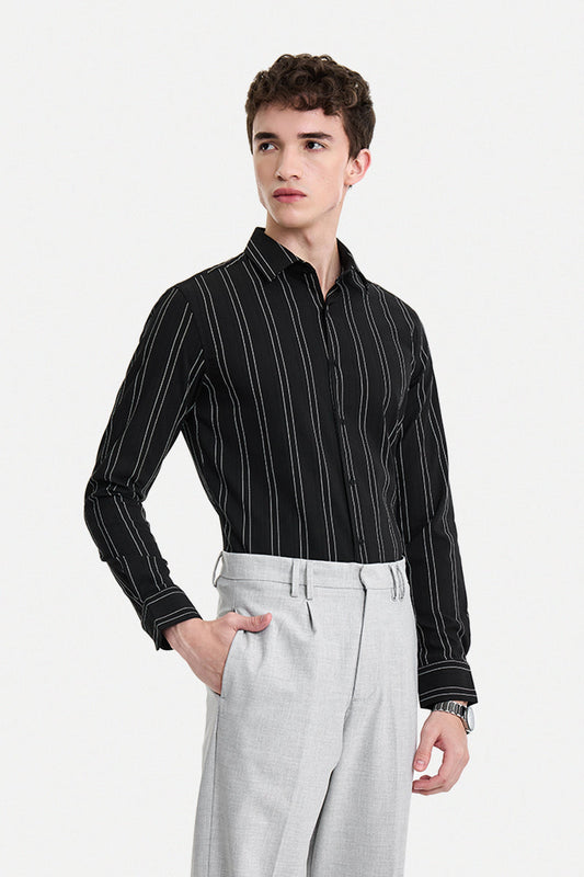 Slim Fit Stretch Stripes Luxe Shirt