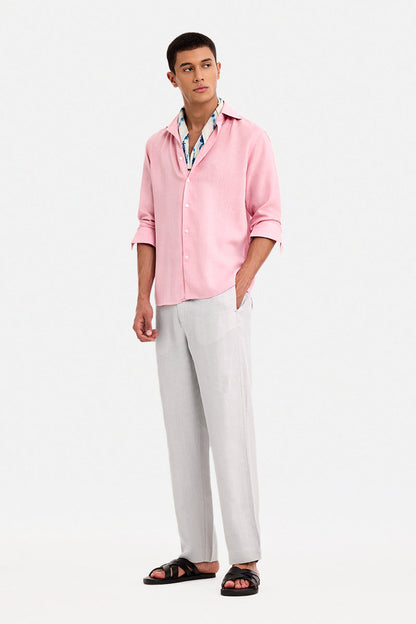 100% Linen Straight Fit Luxe Trousers