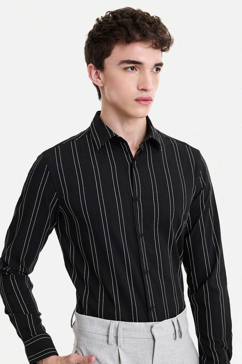 Slim Fit Stretch Stripes Luxe Shirt