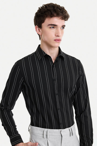 Slim Fit Stretch Stripes Luxe Shirt