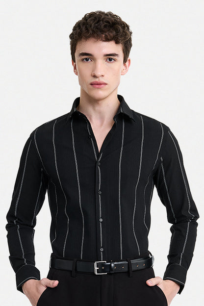 Slim Fit Stretch Stripes Luxe Shirt