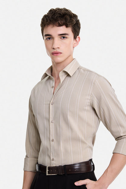 Slim Fit Stretch Stripes Luxe Shirt