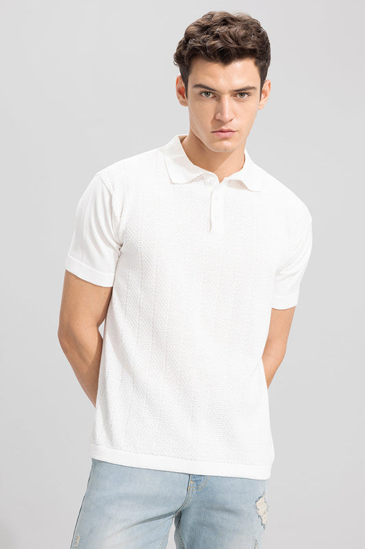 T-shirt polo blanc Canyon