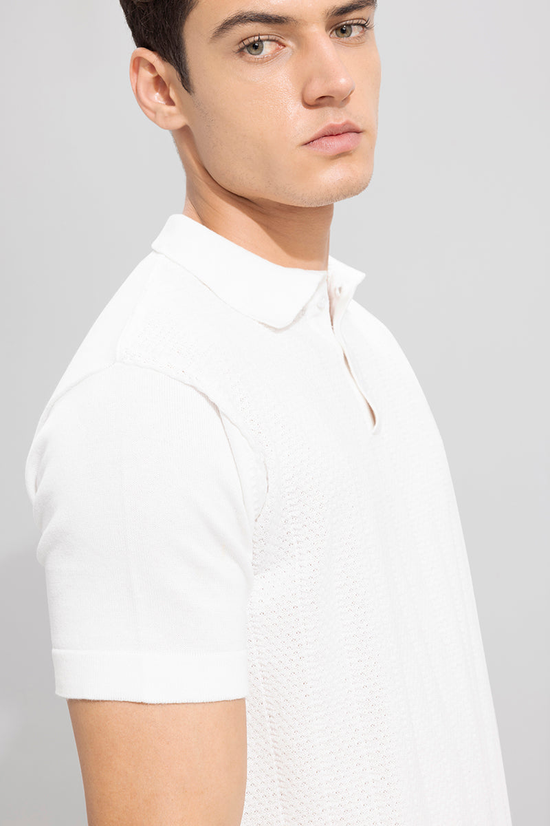 Canyon White Polo T-Shirt