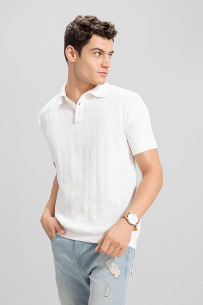 Canyon White Polo T-Shirt