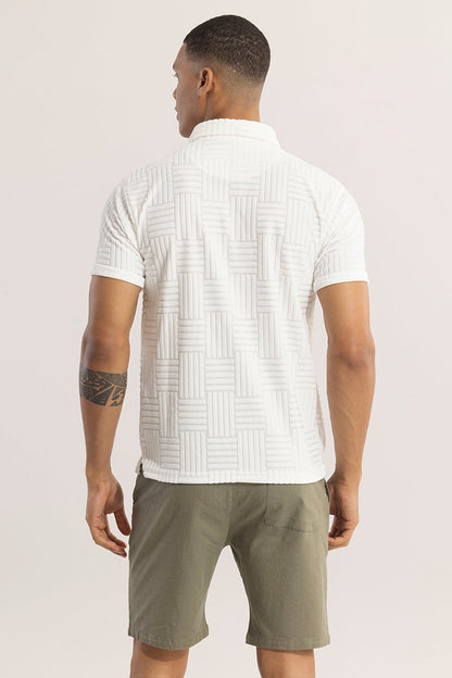 Quintett weißes Polo-T-Shirt