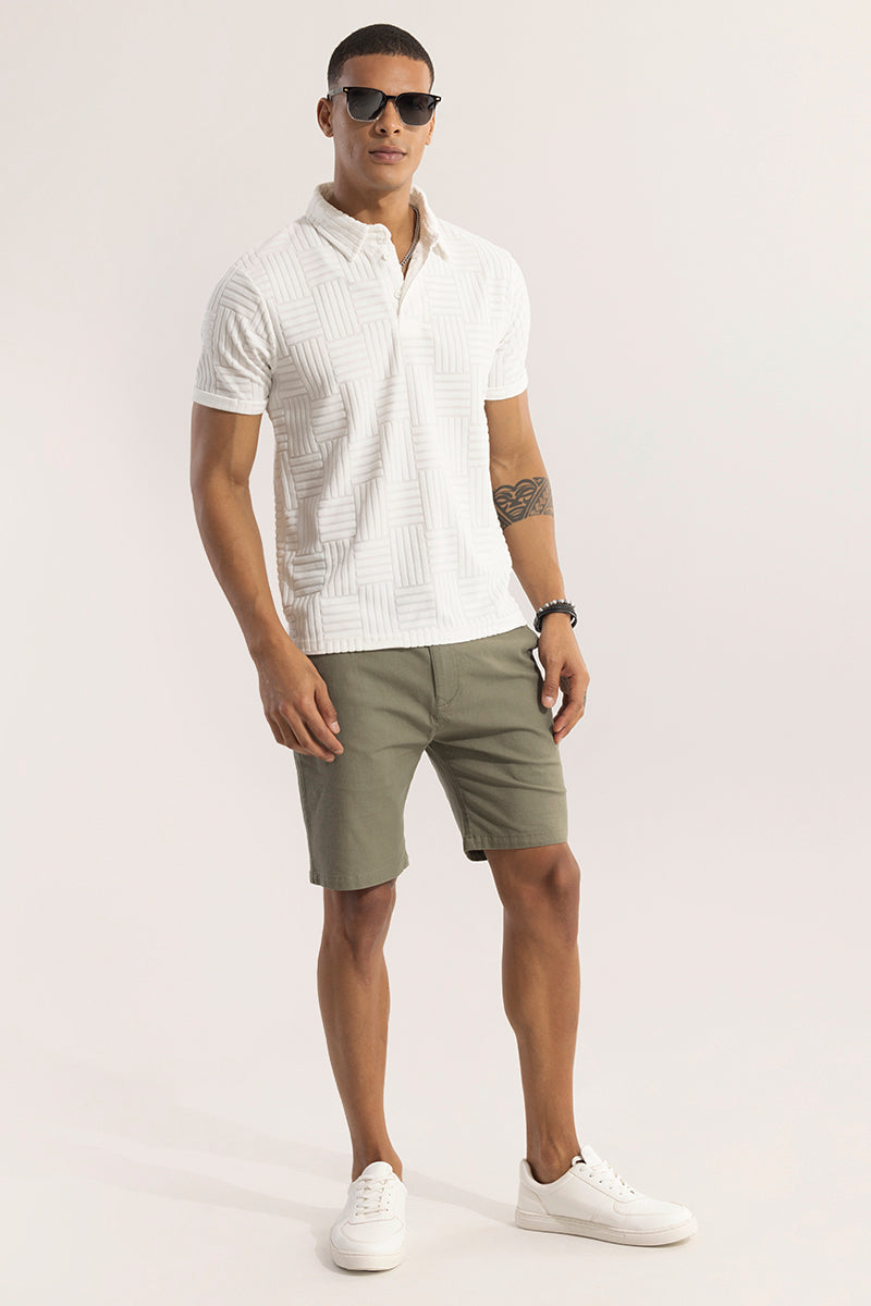 Quintett weißes Polo-T-Shirt