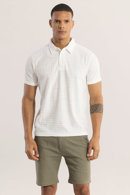 Quintett weißes Polo-T-Shirt