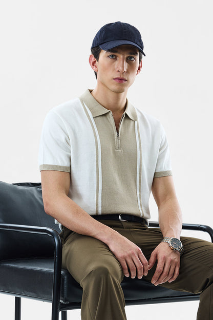 Regular Fit Poloshirt mit Reißverschluss