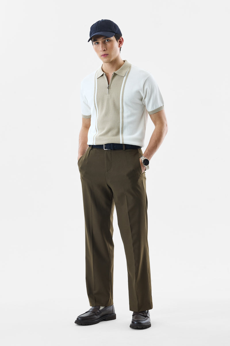 Regular Fit Poloshirt mit Reißverschluss