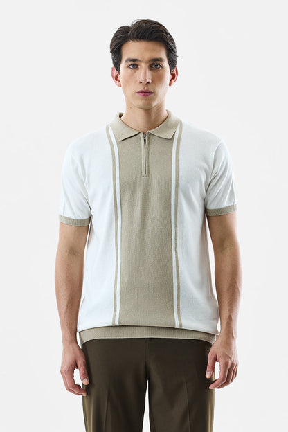 Regular Fit Poloshirt mit Reißverschluss