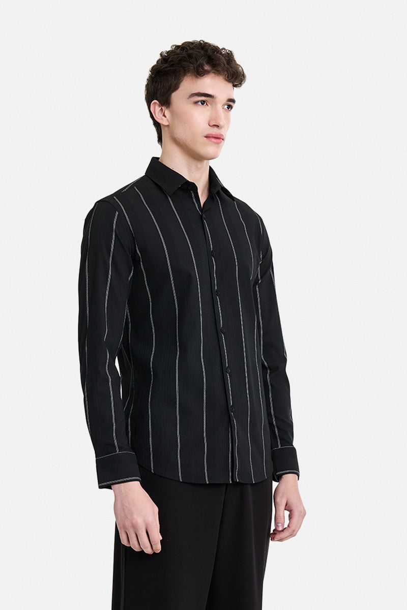 Slim Fit Stretch Stripes Luxe Shirt