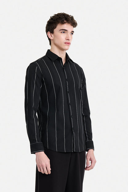 Slim Fit Stretch Stripes Luxe Shirt
