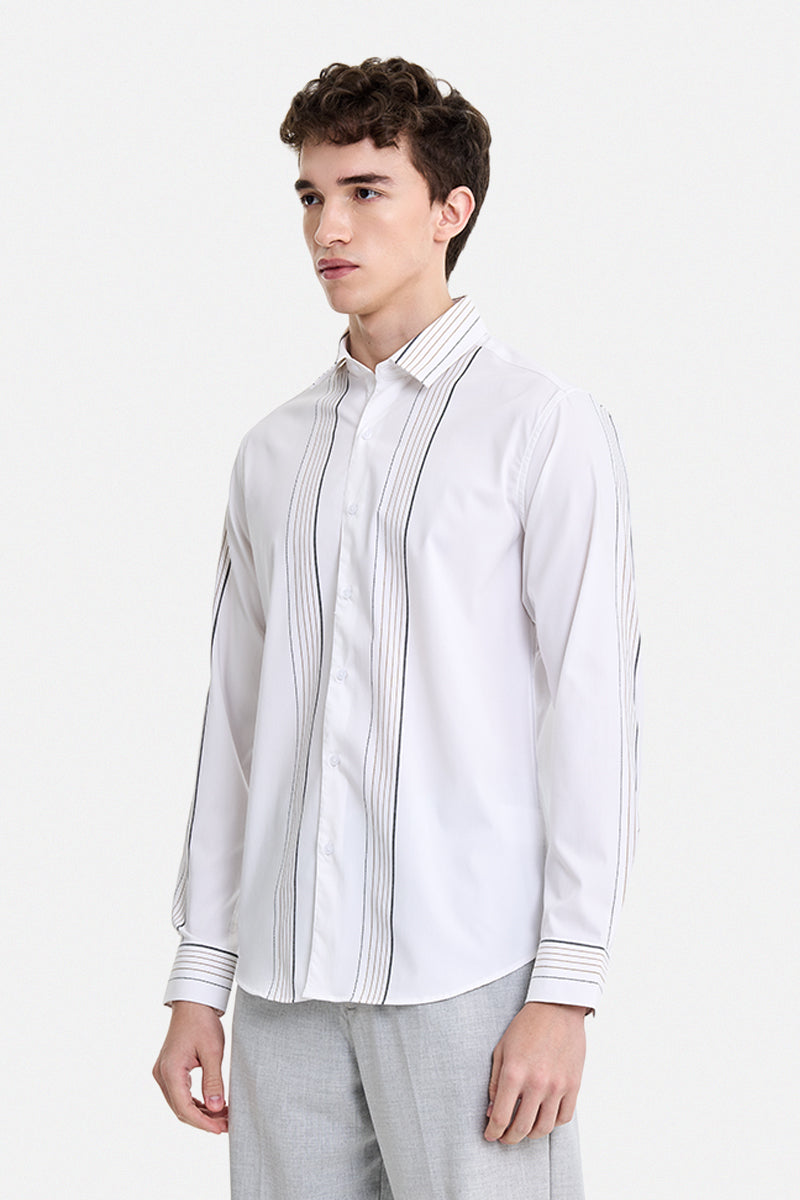 Slim Fit Stretch Stripes Luxe Shirt
