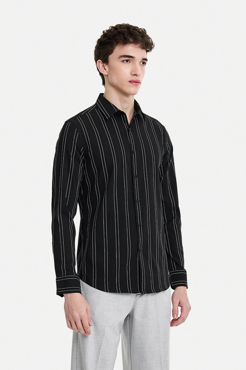 Slim Fit Stretch Stripes Luxe Shirt