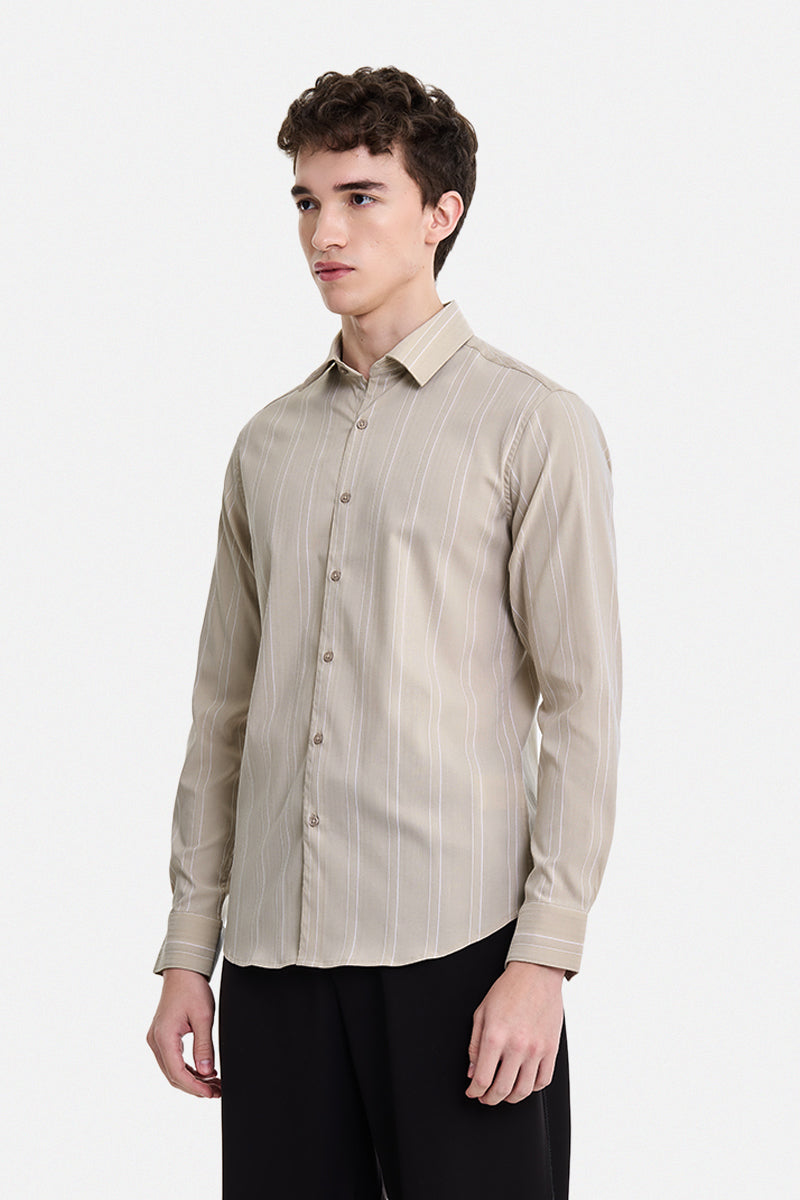 Slim Fit Stretch Stripes Luxe Shirt