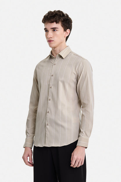 Slim Fit Stretch Stripes Luxe Shirt