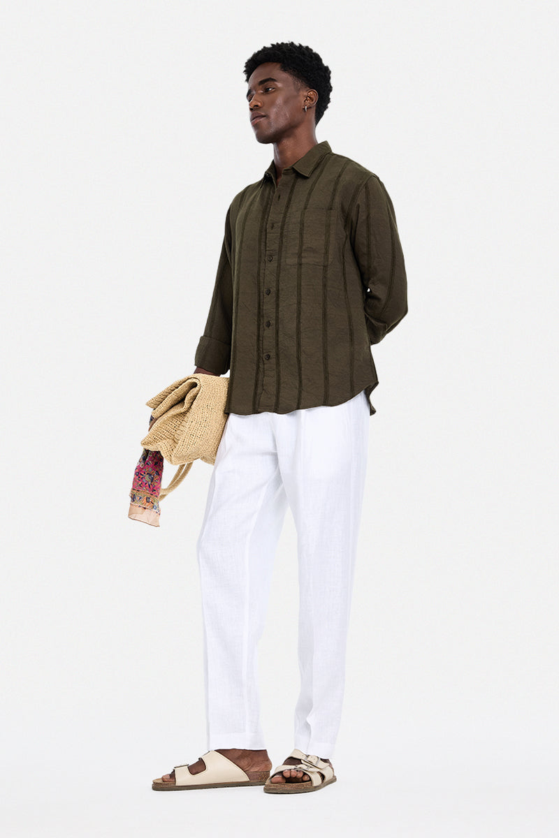 100% Linen Baggy Luxe Trousers