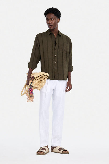 100% Linen Baggy Luxe Trousers