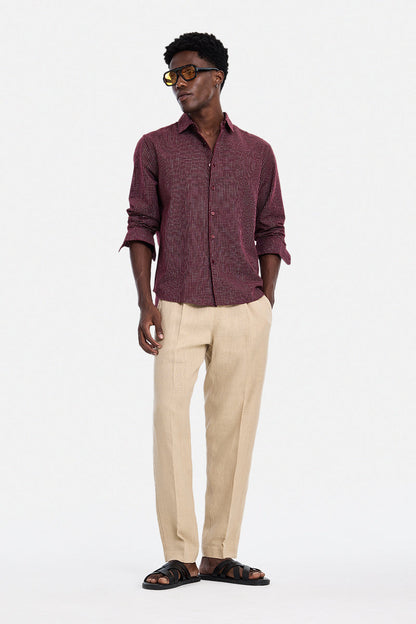 100% Linen Baggy Luxe Trousers