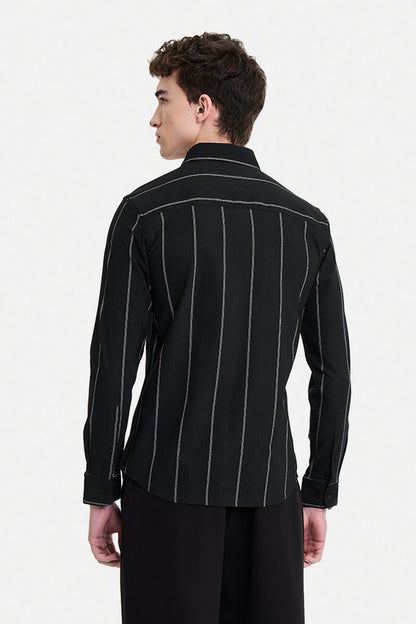 Slim Fit Stretch Stripes Luxe Shirt