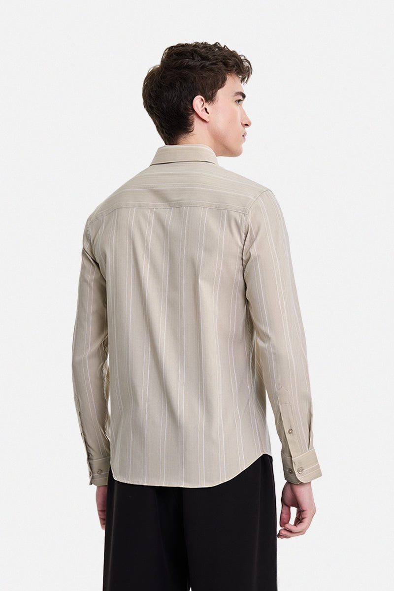 Slim Fit Stretch Stripes Luxe Shirt