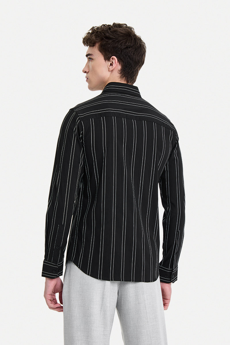 Slim Fit Stretch Stripes Luxe Shirt