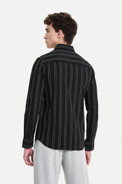 Slim Fit Stretch Stripes Luxe Shirt