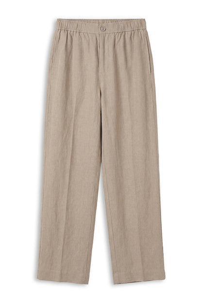 100% Linen Straight Fit Luxe Trousers