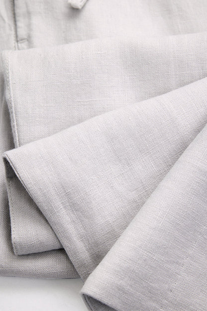 100% Linen Straight Fit Luxe Trousers
