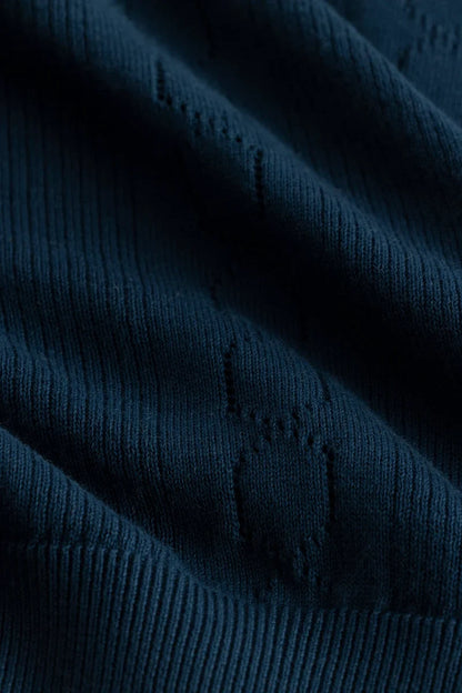 StitchSensei Marineblaues Poloshirt