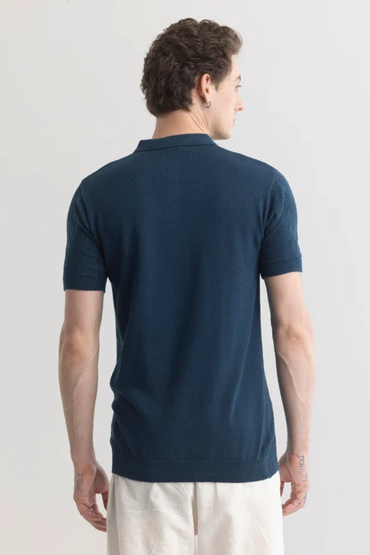 StitchSensei Marineblaues Poloshirt