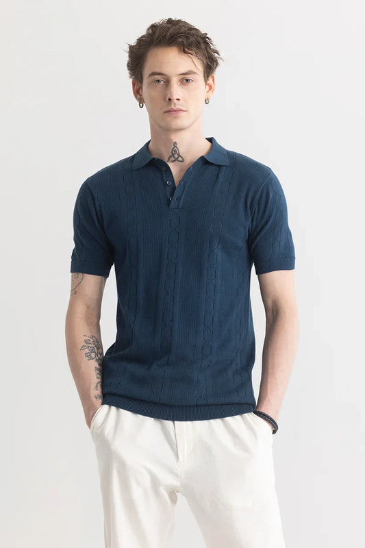 T-shirt polo StitchSensei bleu marine